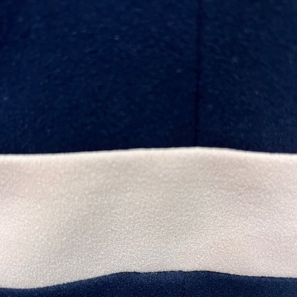 Vince Camuto Navy with Pink Ringer Trim Scuba Crepe Dress Size 6 - Picture 6 of 7